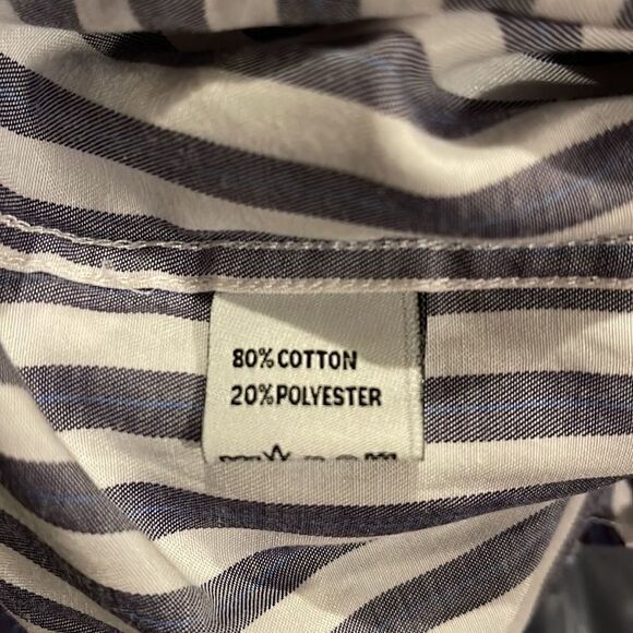 Coogi Classic Purple-White Striped Long Sleeve Button Down in XL 17.5/34-35 - Picture 5 of 7